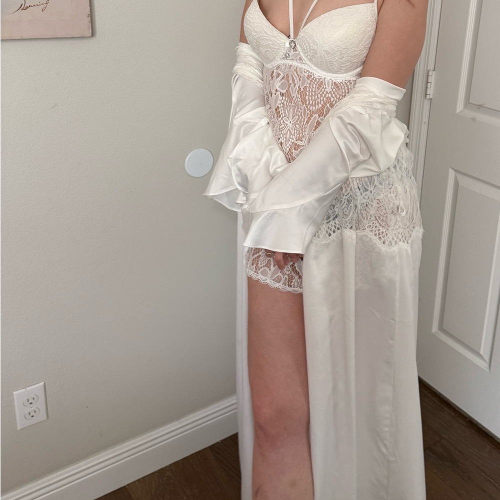 Seductive Wear Lace Chemise with Jewel Accent - Picture 2 of 8